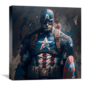 Captain America Canvas Art Clock Canvas