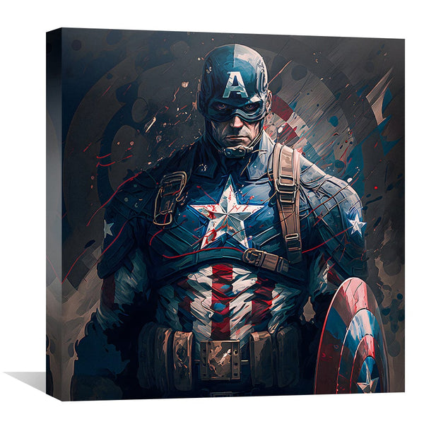 Captain America Canvas Art Clock Canvas