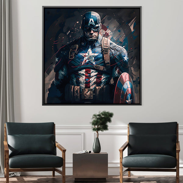 Captain America Canvas Art 30 x 30cm / Unframed Canvas Print Clock Canvas
