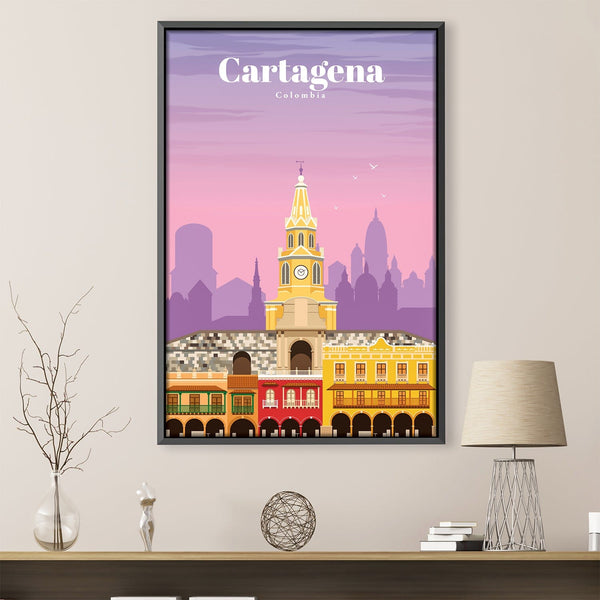 Cartagena Canvas - Studio 324 Art Clock Canvas