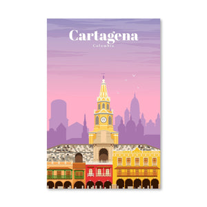 Cartagena Canvas - Studio 324 Art Clock Canvas