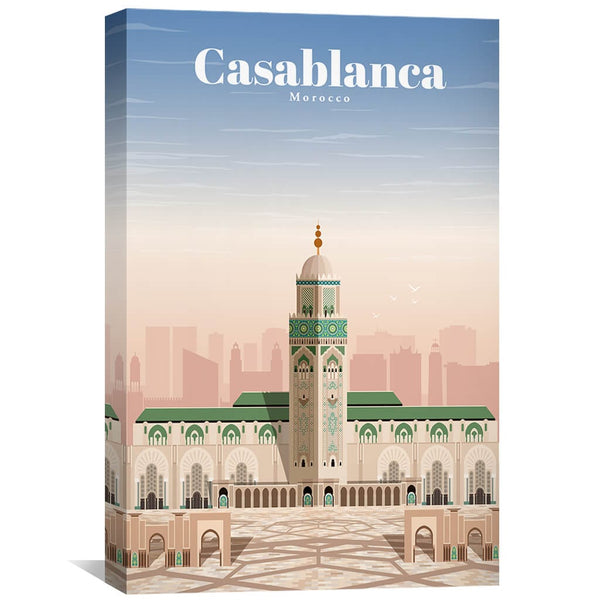 Casablanca Canvas - Studio 324 Art 30 x 45cm / Unframed Canvas Print Clock Canvas