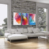Cascading Color Canvas Art Clock Canvas