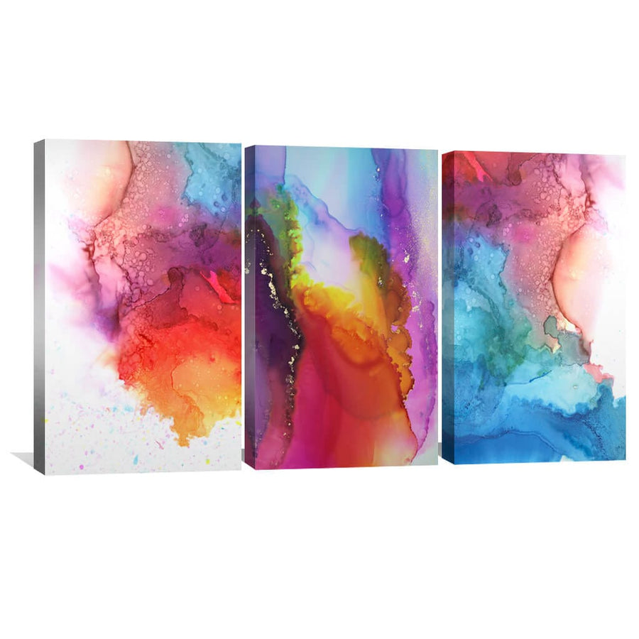 Cascading Color Canvas Art Clock Canvas