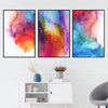 Cascading Color Canvas Art Set of 3 / 40 x 50cm / No Board - Canvas Print Only Clock Canvas