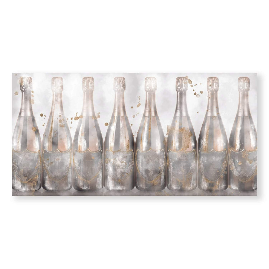 Champagne Nights Canvas Art Clock Canvas