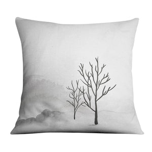 Charcoal Nature B Cushion Cushion 45 x 45cm Clock Canvas