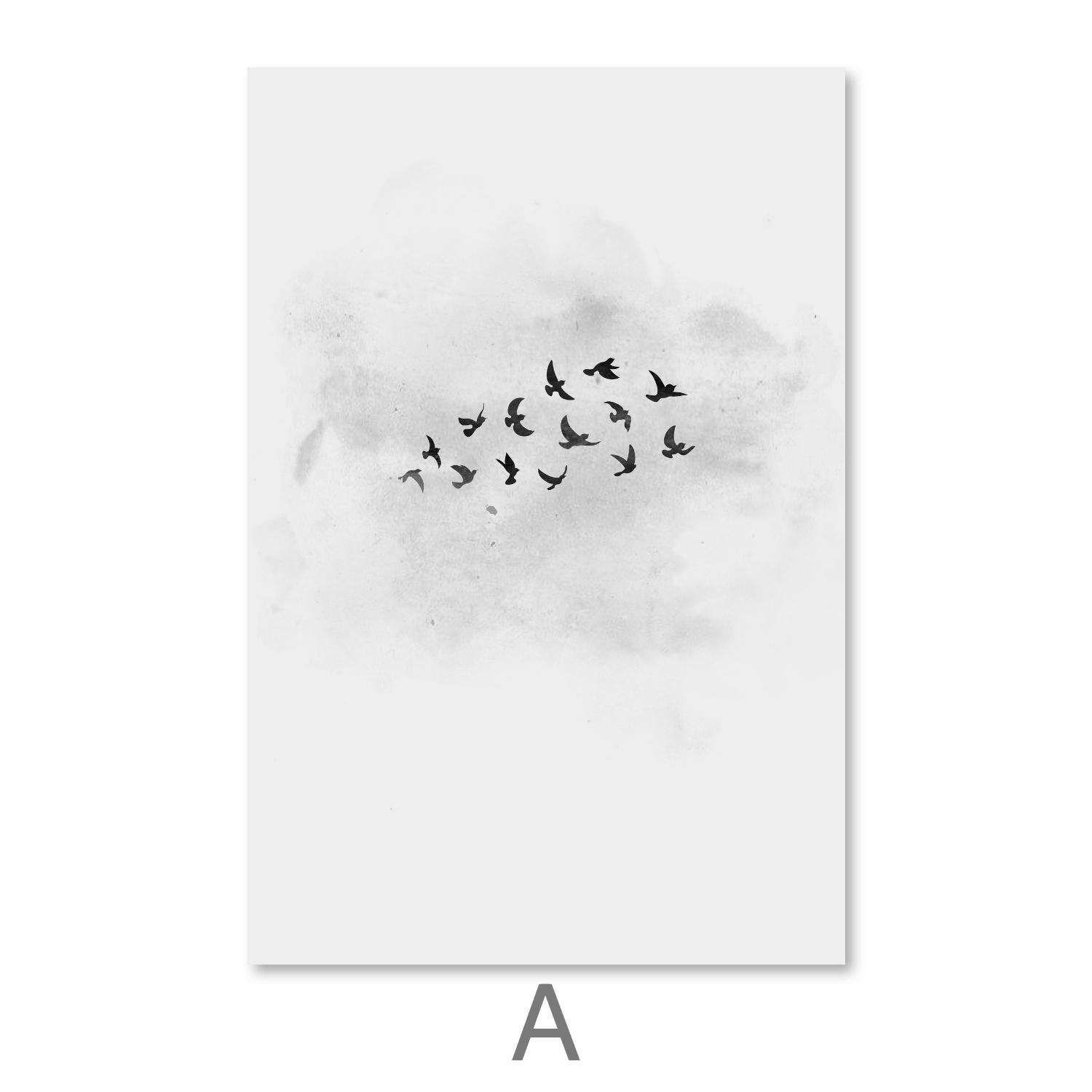 Charcoal Nature Canvas Art A / 30 x 45cm / Unframed Canvas Print Clock Canvas