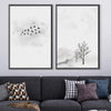 Charcoal Nature Canvas Art Clock Canvas