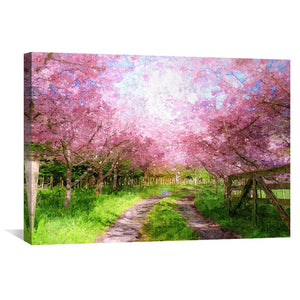 Cherry Blossom Canvas Art Clock Canvas