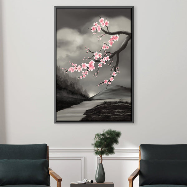 Cherry Blossom Forest Canvas Art Clock Canvas