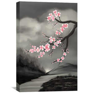 Cherry Blossom Forest Canvas Art 30 x 45cm / Unframed Canvas Print Clock Canvas
