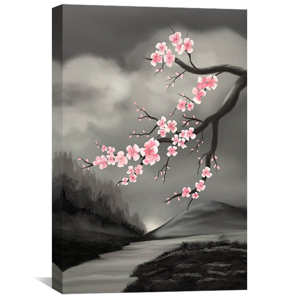 Cherry Blossom Forest Canvas Art 30 x 45cm / Unframed Canvas Print Clock Canvas