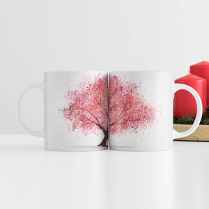 Cherry Blossom Simplicity Mug Mug White Clock Canvas