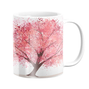 Cherry Blossom Simplicity Mug Mug White Clock Canvas
