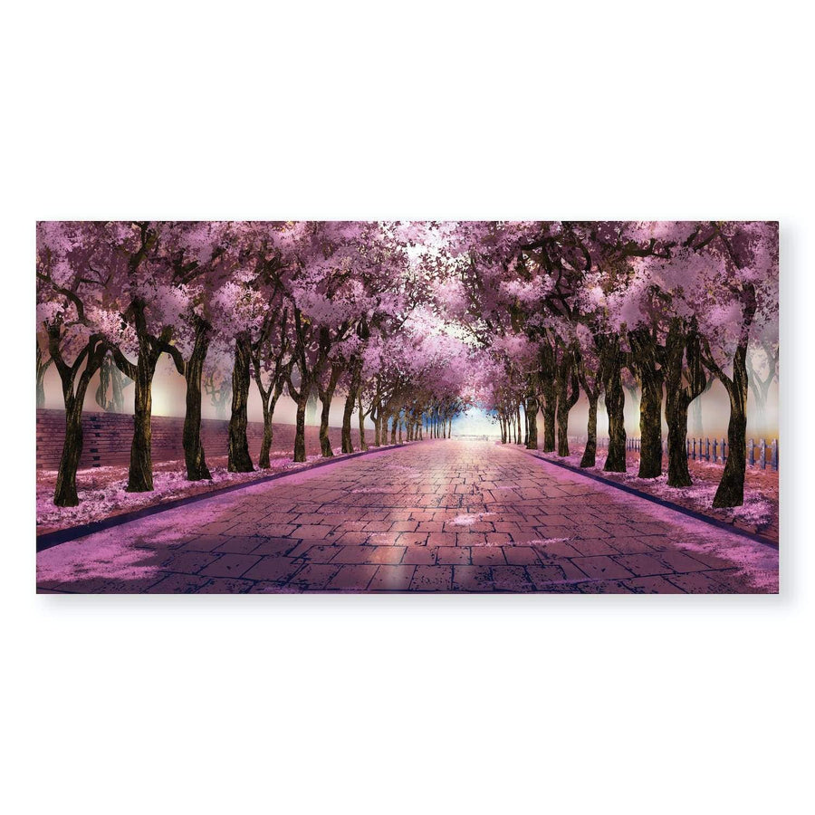 Cherry Blossom Strolls Canvas Art Clock Canvas