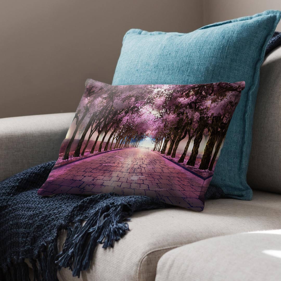 Cherry Blossom Strolls Cushion Cushion Cushion Landscape Clock Canvas