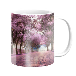 Cherry Blossom Strolls Mug Mug White Clock Canvas