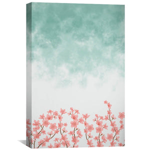 Cherry Blossoms In The Sky Canvas Art 30 x 45cm / Unframed Canvas Print Clock Canvas