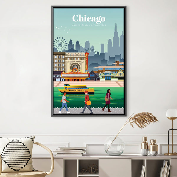 Chicago Canvas - Studio 324 Art Clock Canvas