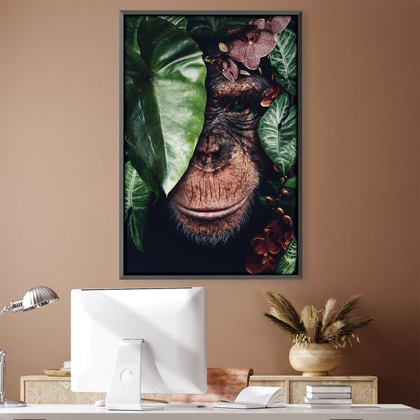 Chimpanzee Canvas Art 30 x 45cm / Unframed Canvas Print Clock Canvas