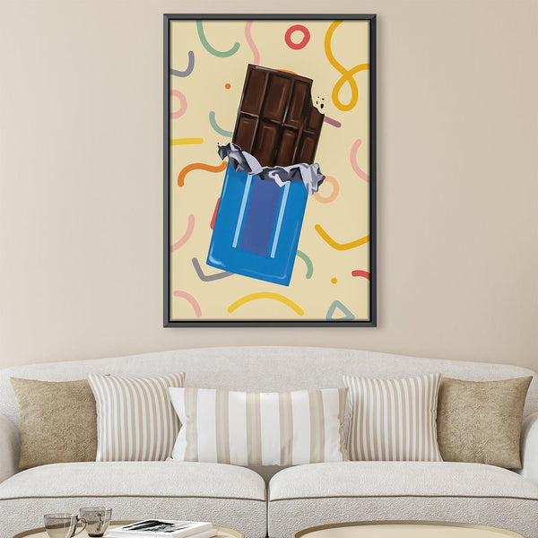Chocolate Bite Canvas Art Clock Canvas