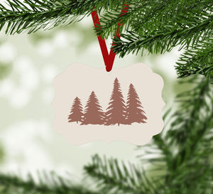 Christmas Forest Ornament Christmas Ornament Victorian 10.8 x 8cm Clock Canvas