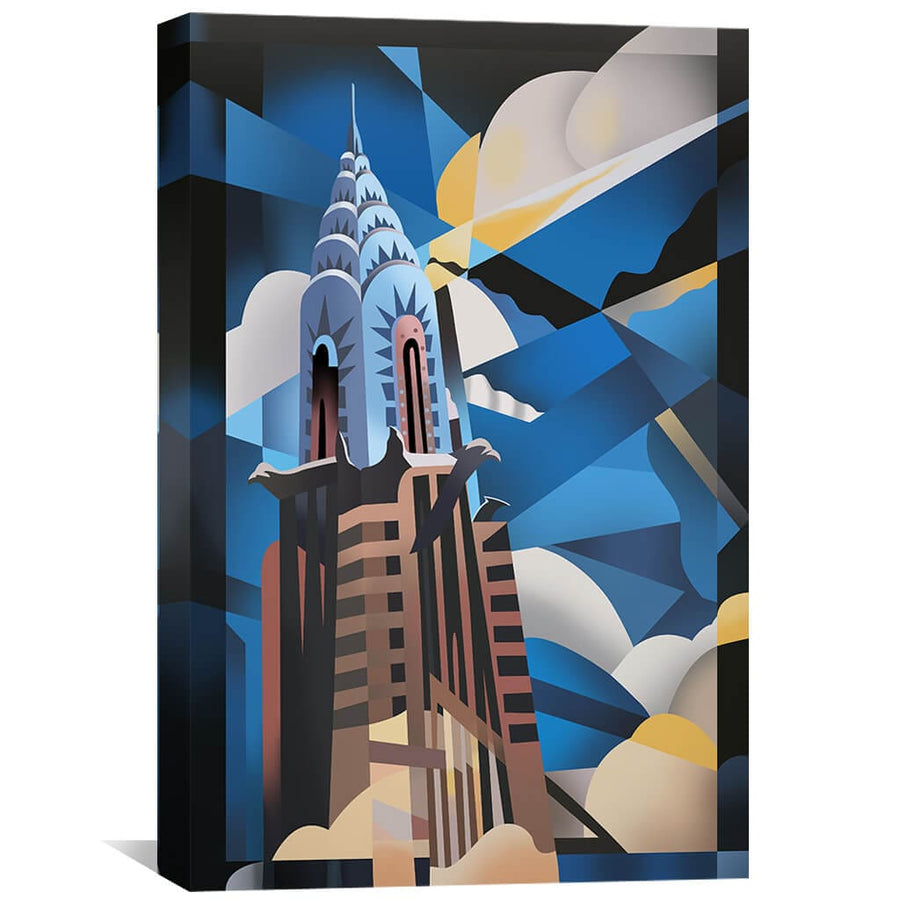 Chrysler Sky Canvas Art 30 x 45cm / Unframed Canvas Print Clock Canvas