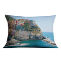 Cinque Terre Coastline Cushion Cushion 48 x 33cm Clock Canvas