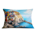 Cinque Terre Cushion Cushion Cushion Landscape Clock Canvas