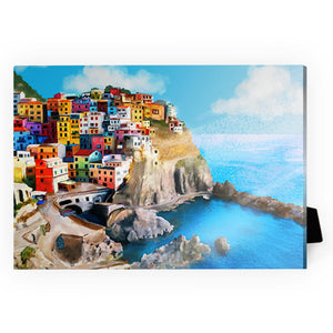 Cinque Terre Desktop Canvas Desktop Canvas 18 x 13cm Clock Canvas