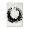 Circular Black Paint Canvas Art Clock Canvas