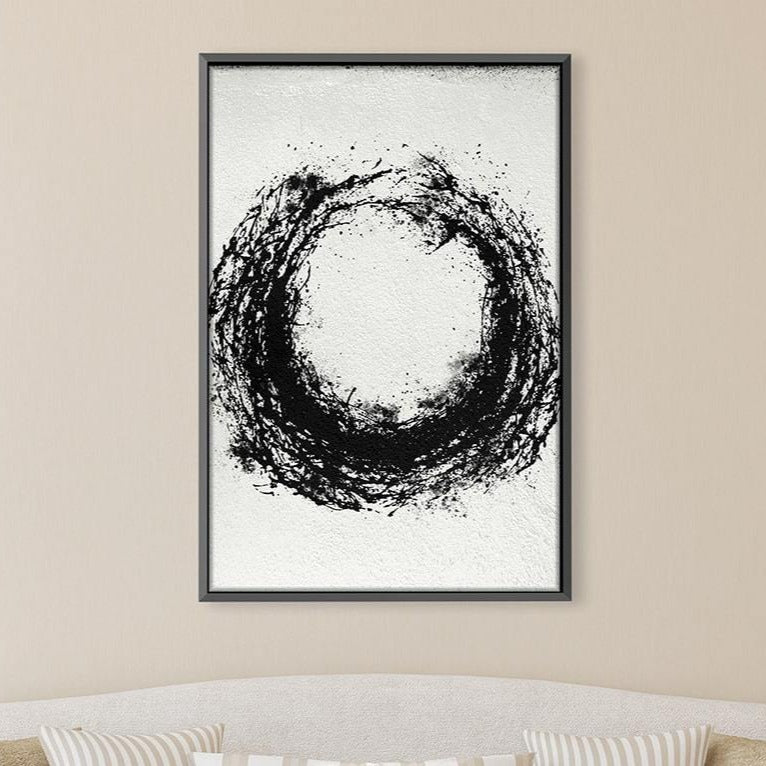 Circular Black Paint Canvas product thumbnail