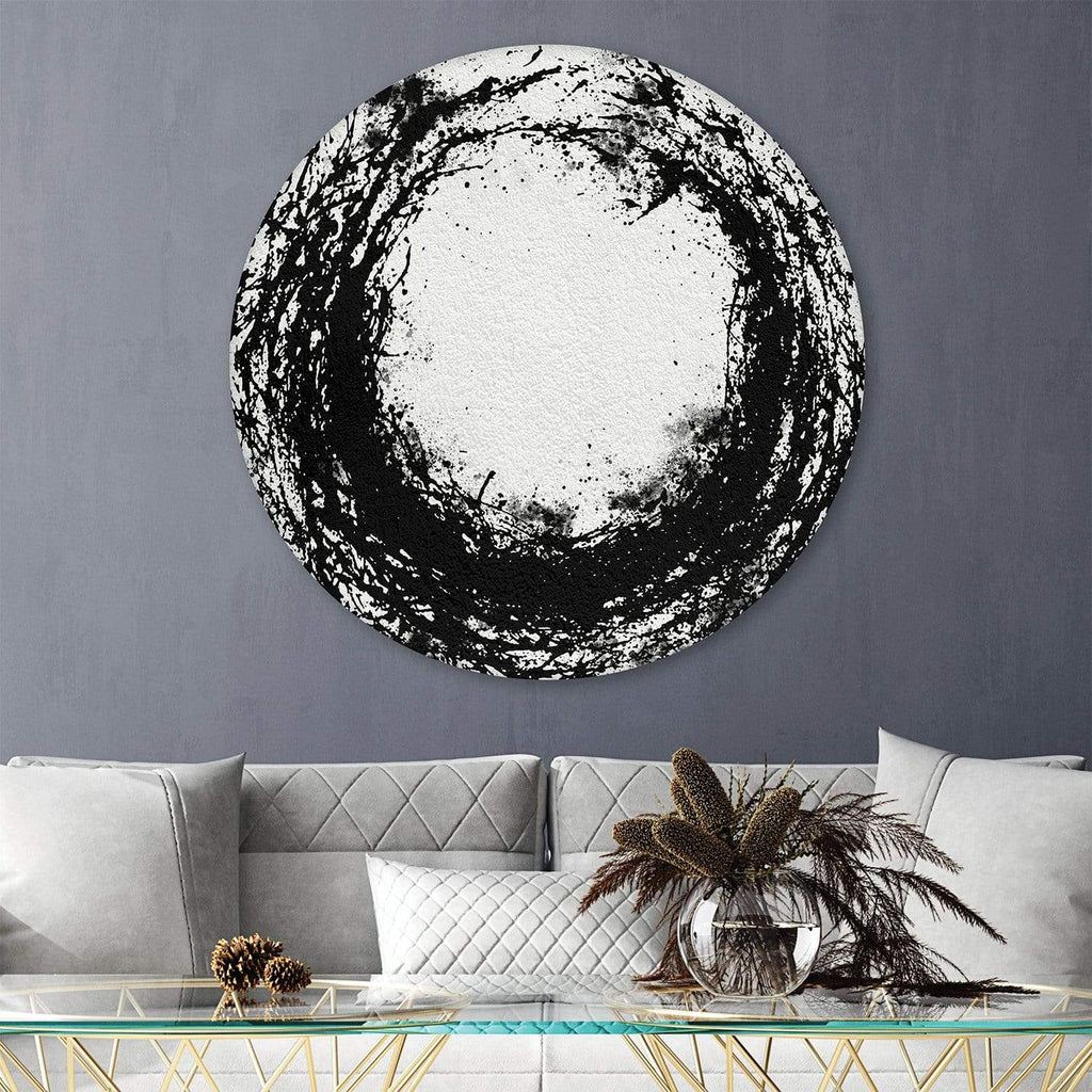 Circular Black Paint Canvas - Circle – ClockCanvas