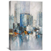 City Beauty Oil Painting Oil Clock Canvas