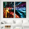 City Light Trails Canvas Art Clock Canvas