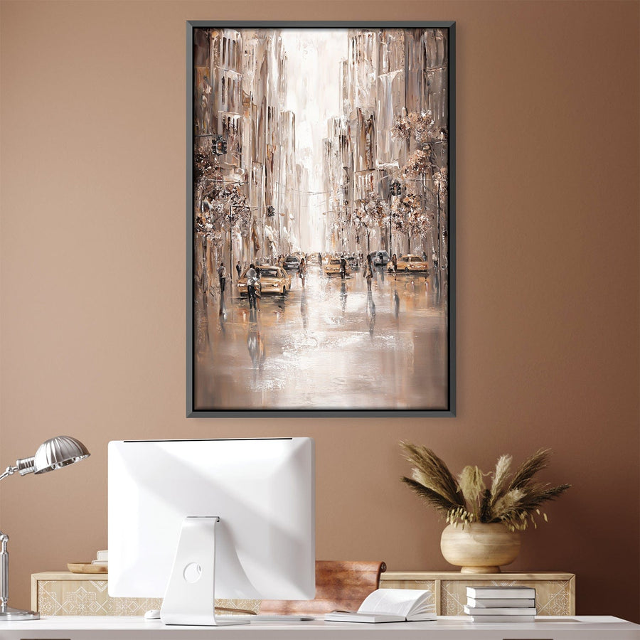 City Vibes, New York Canvas Art 30 x 45cm / Unframed Canvas Print Clock Canvas