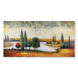 Classic Outdoors Oil Painting Oil Clock Canvas