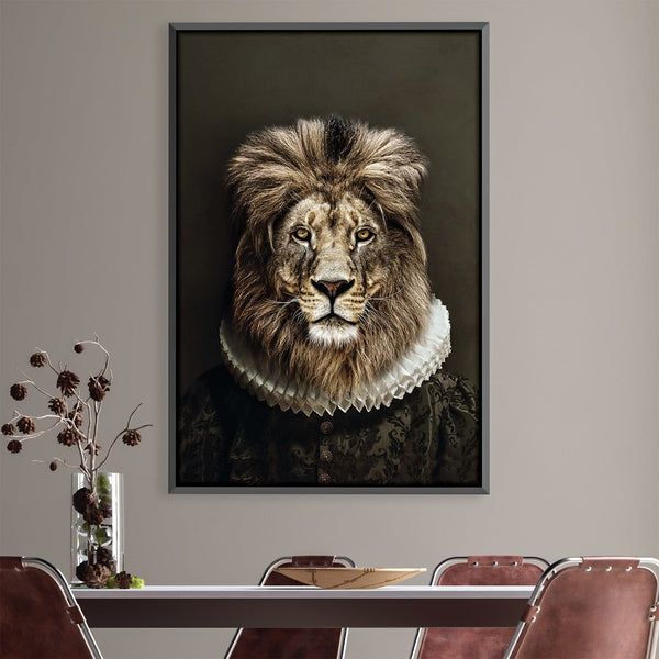 Classy Lion 2 Canvas Art 30 x 45cm / Unframed Canvas Print Clock Canvas