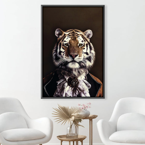 Classy Tiger 2 Canvas Art 30 x 45cm / Unframed Canvas Print Clock Canvas