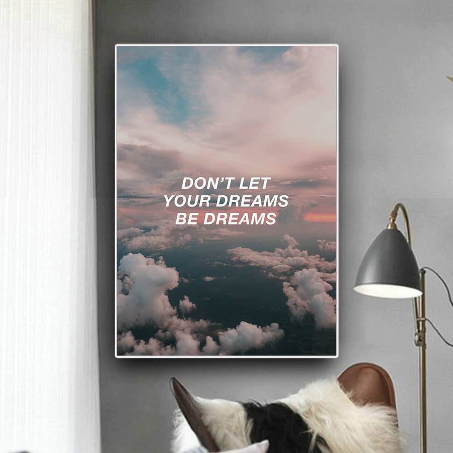 Cloud Dreams Clock Canvas