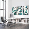 Clouded Abstract Canvas Art Clock Canvas