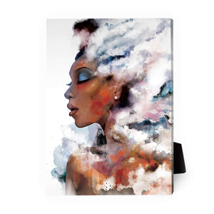 Clouded Woman A Desktop Canvas Desktop Canvas 13 x 18cm Clock Canvas