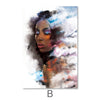 Clouded Woman Canvas Art B / 40 x 50cm / Standard Gallery Wrap Clock Canvas