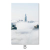 Cloudy City Canvas Art B / 40 x 50cm / No Board - Canvas Print Only Clock Canvas