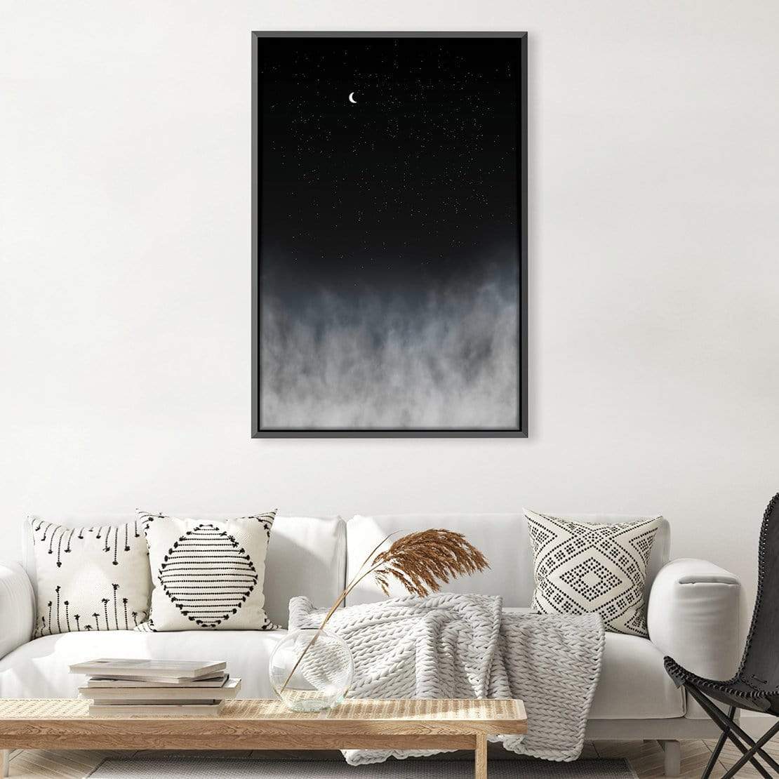 Cloudy Nights Canvas Art Clock Canvas