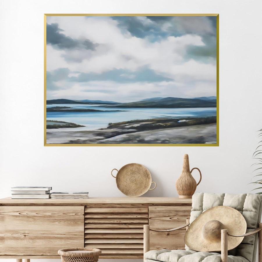 Cloudy Skies Canvas Art Clock Canvas