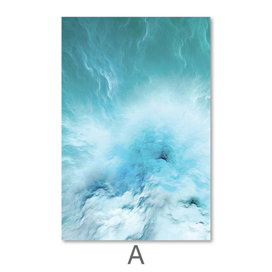 Cloudy Wave Canvas Art A / 40 x 60cm / Unframed Canvas Print Clock Canvas