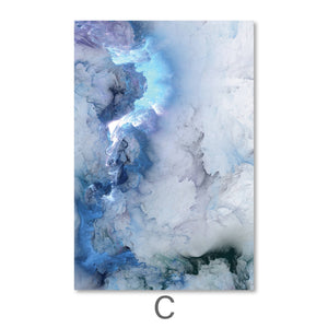 Cloudy Wave Canvas Art C / 40 x 60cm / Unframed Canvas Print Clock Canvas