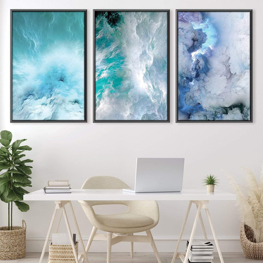 Cloudy Wave Canvas Art Clock Canvas
